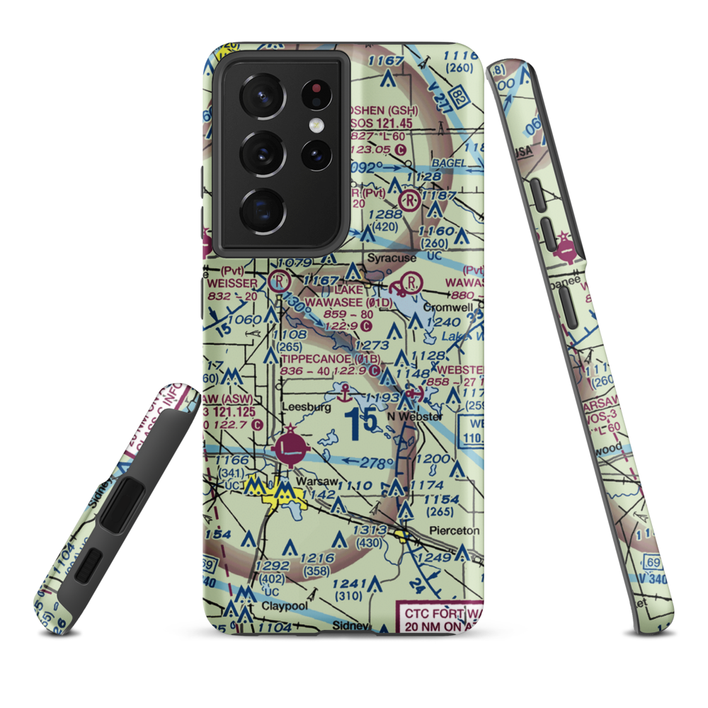 Dewart Lake Seaplane Base (99D) VFR Sectional Samsung Phone Case Samsung Galaxy S21 Plus model shown