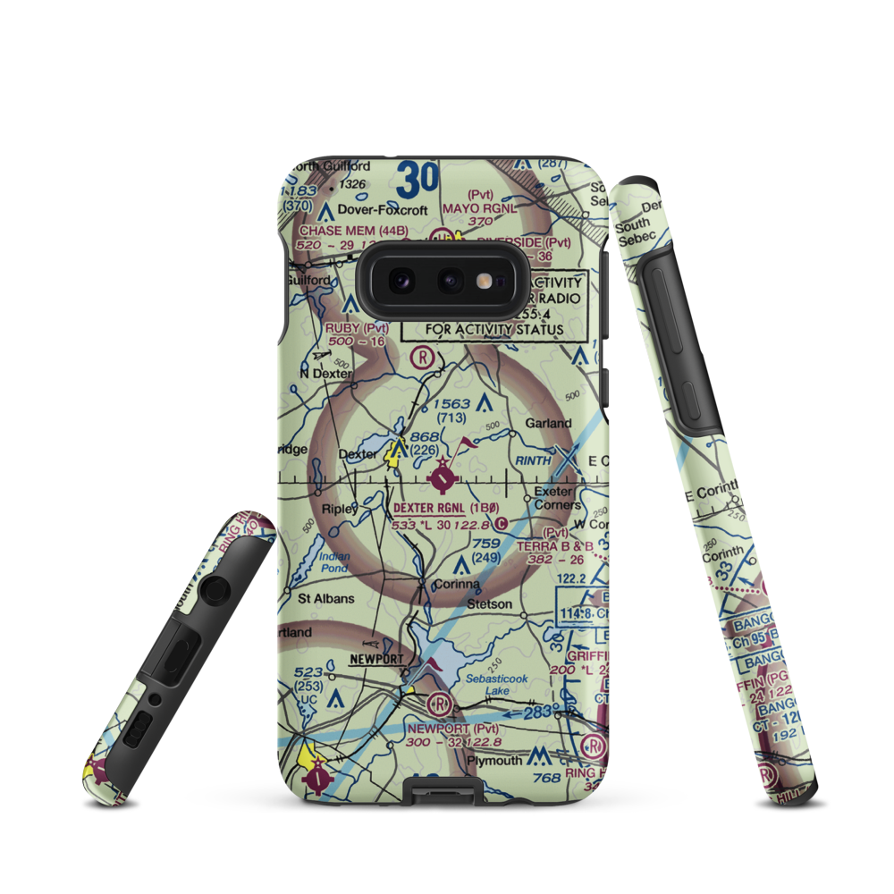 Dexter Regional Airport (1B0) VFR Sectional Samsung Phone Case Samsung Galaxy S10 Plus model shown