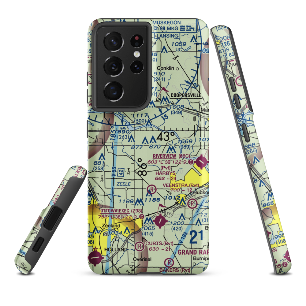 Deyoung Airport (6MI2) VFR Sectional Samsung Phone Case Samsung Galaxy S21 Ultra model shown