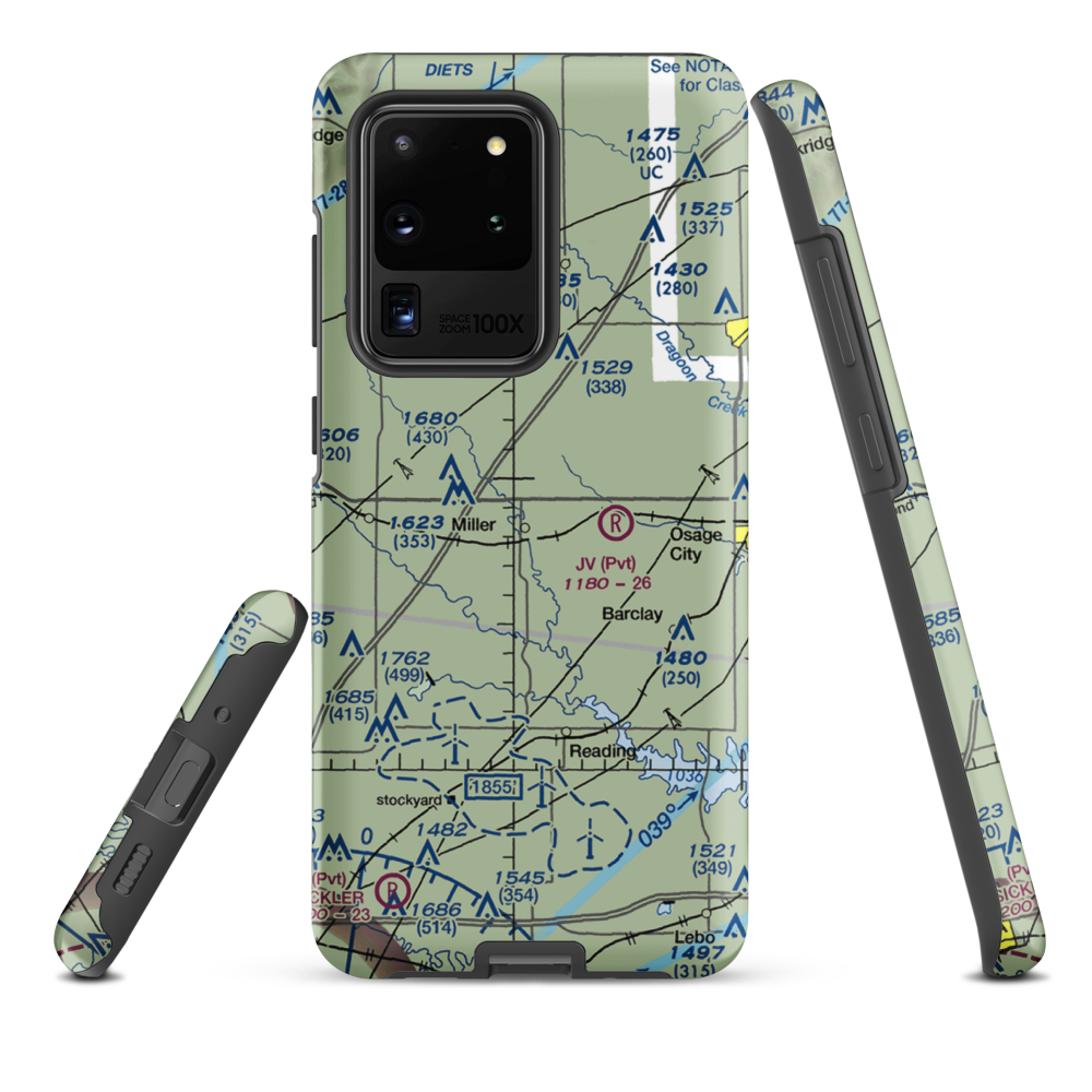 Dickson /Private/ Airport (SN93) VFR Sectional Samsung Phone Case Samsung Galaxy S20 Ultra model shown
