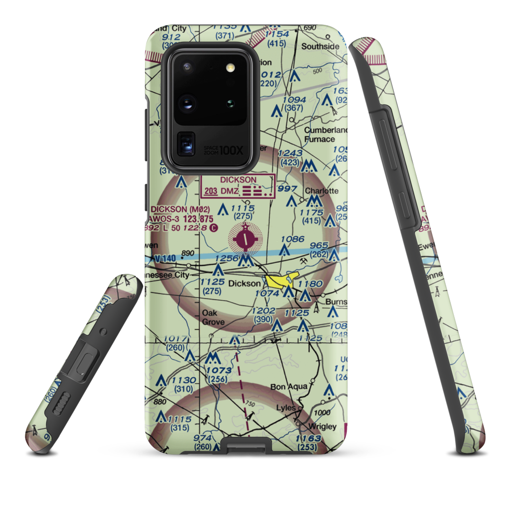 Dickson Municipal Airport (M02) VFR Sectional Samsung Phone Case Samsung Galaxy S20 Ultra model shown