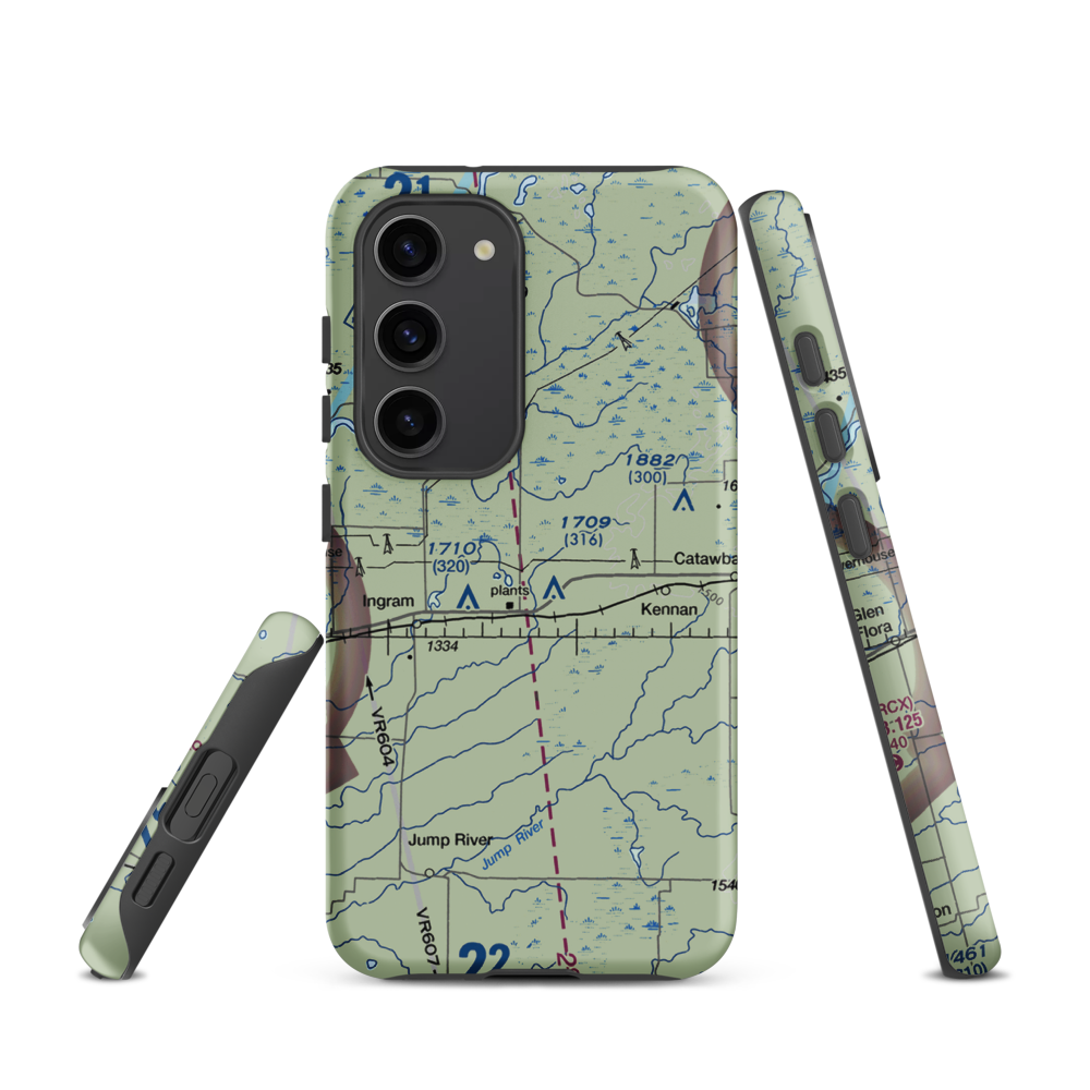 Diderrich Ranch Airport (WS44) VFR Sectional Samsung Phone Case Samsung Galaxy S23 model shown