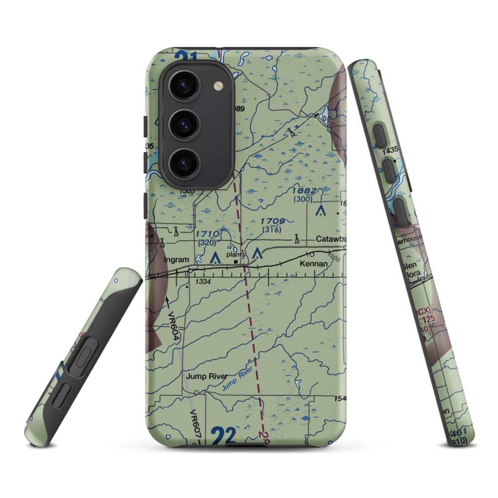 Diderrich Ranch Airport (WS44) VFR Sectional Samsung Phone Case Samsung Galaxy S23 Plus model shown
