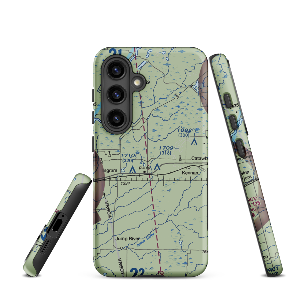 Diderrich Ranch Airport (WS44) VFR Sectional Samsung Phone Case Samsung Galaxy S24 model shown