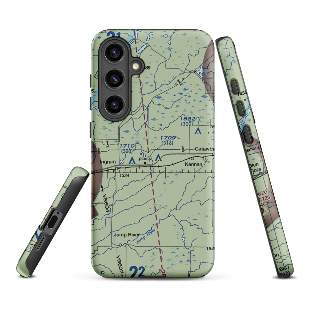 Diderrich Ranch Airport (WS44) VFR Sectional Samsung Phone Case Samsung Galaxy S24 Plus model shown