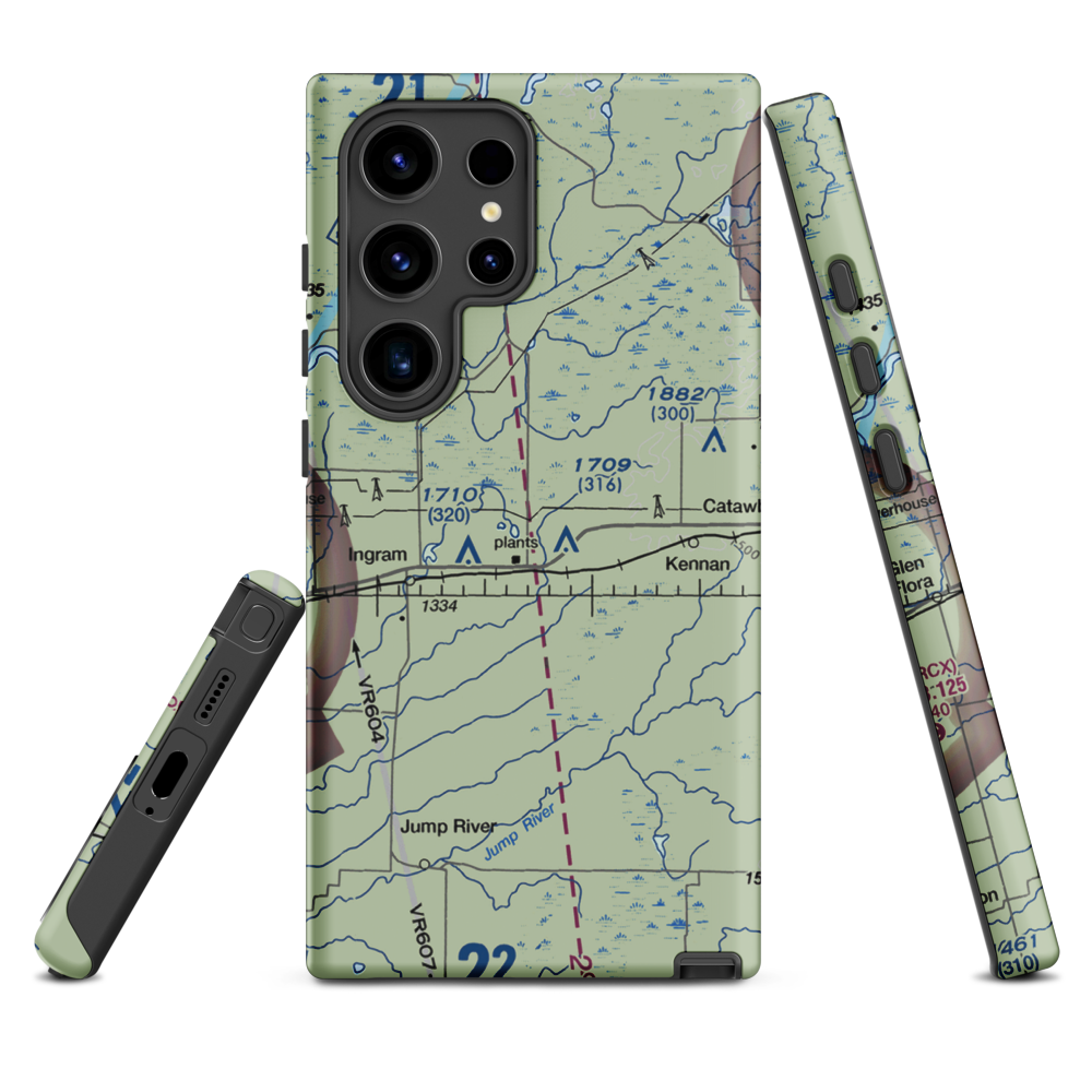 Diderrich Ranch Airport (WS44) VFR Sectional Samsung Phone Case Samsung Galaxy S24 Ultra model shown