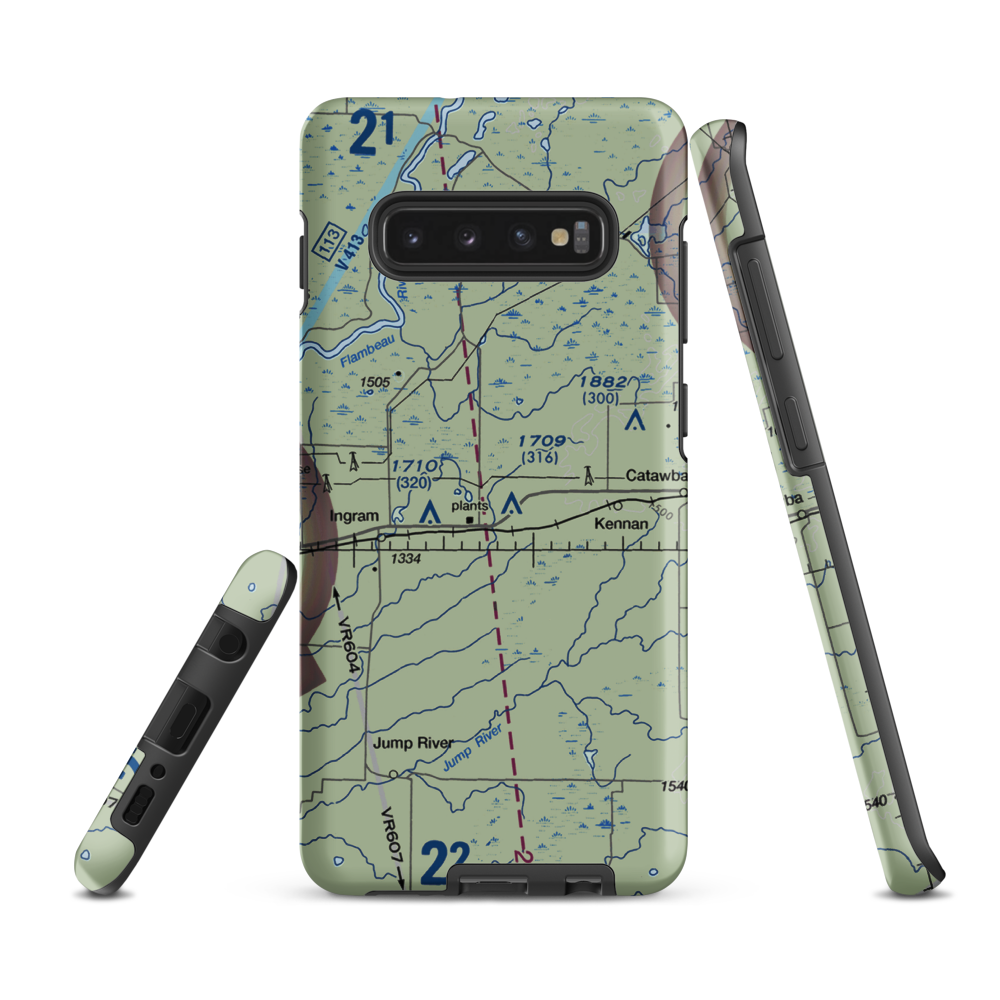 Diderrich Ranch Airport (WS44) VFR Sectional Samsung Phone Case Samsung Galaxy S10 Plus model shown