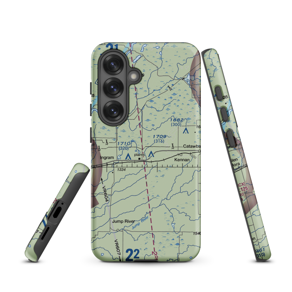 Diderrich Ranch Airport (WS44) VFR Sectional Samsung Phone Case Samsung Galaxy S25 model shown