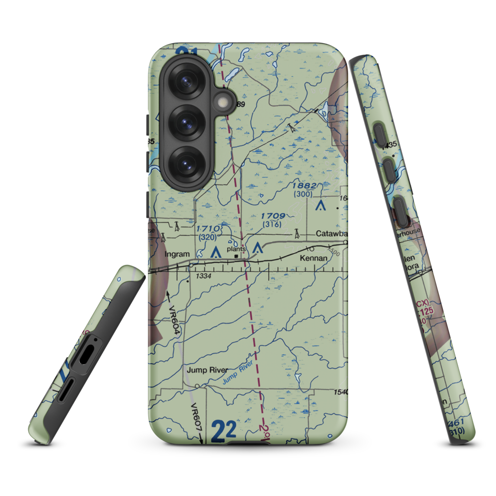 Diderrich Ranch Airport (WS44) VFR Sectional Samsung Phone Case Samsung Galaxy S25 Plus model shown