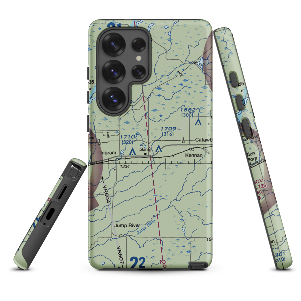 Diderrich Ranch Airport (WS44) VFR Sectional Samsung Phone Case Samsung Galaxy S25 Ultra model shown