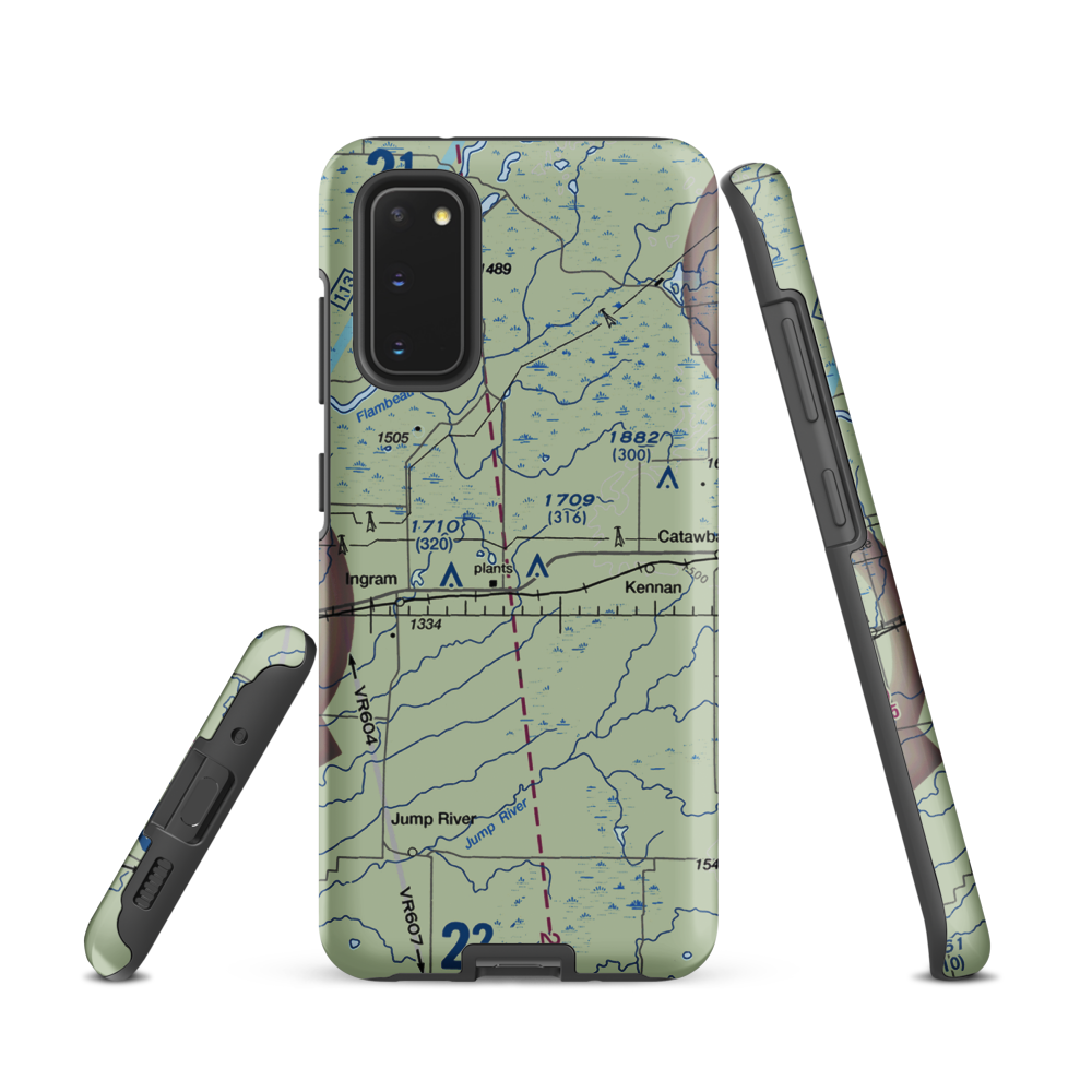 Diderrich Ranch Airport (WS44) VFR Sectional Samsung Phone Case Samsung Galaxy S20 model shown