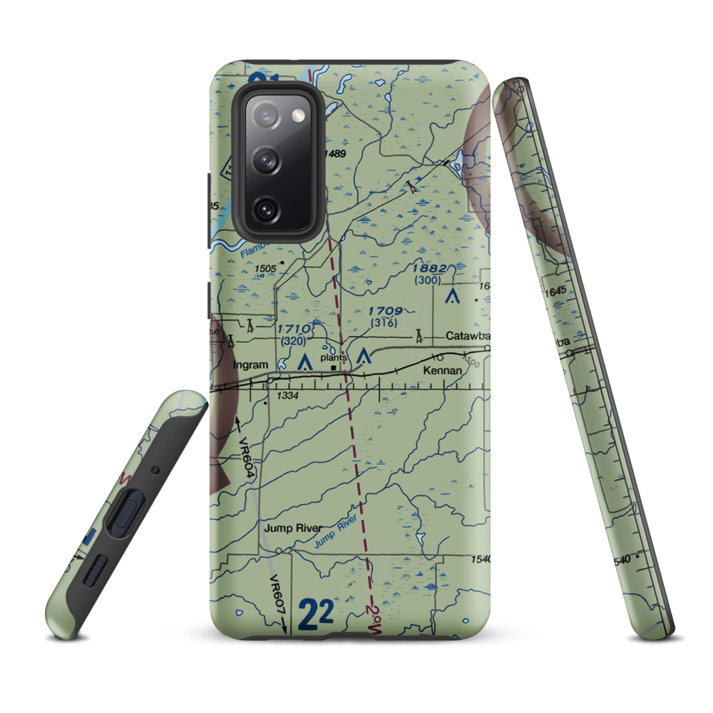 Diderrich Ranch Airport (WS44) VFR Sectional Samsung Phone Case Samsung Galaxy S20 FE model shown
