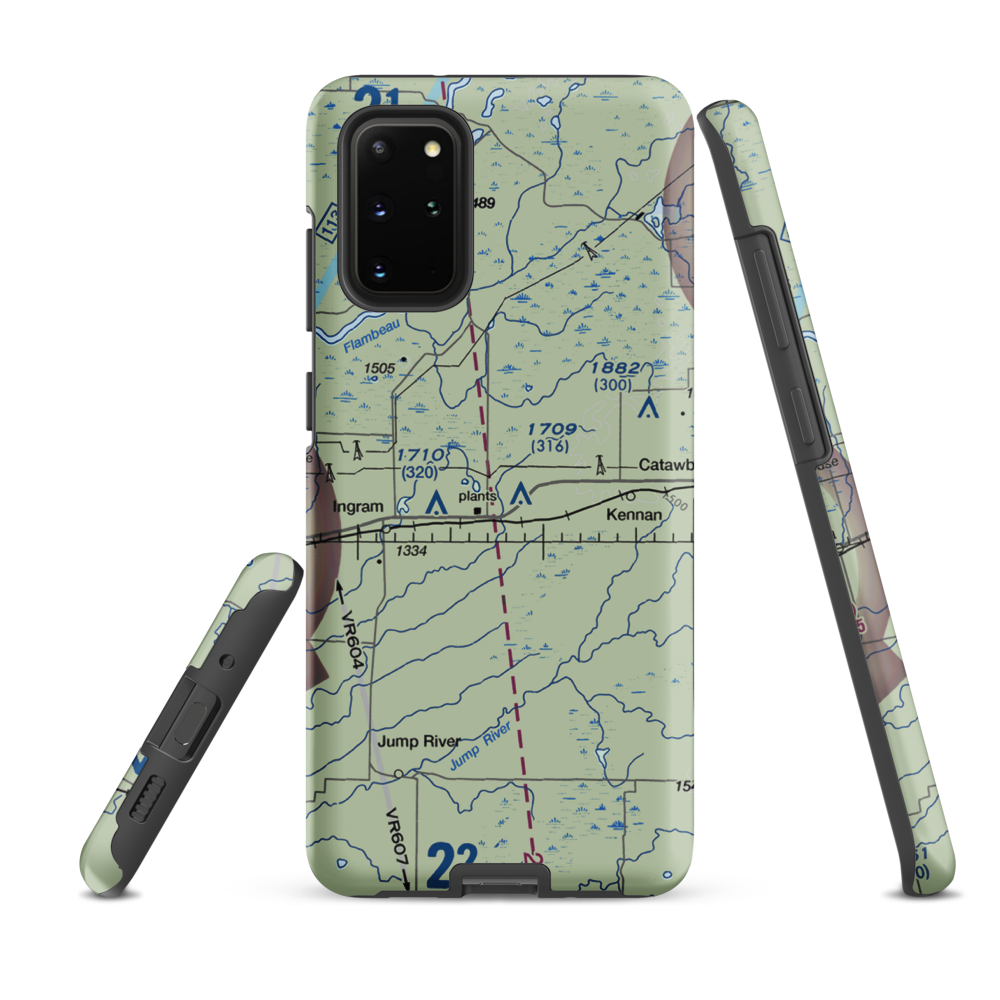 Diderrich Ranch Airport (WS44) VFR Sectional Samsung Phone Case Samsung Galaxy S20 Plus model shown