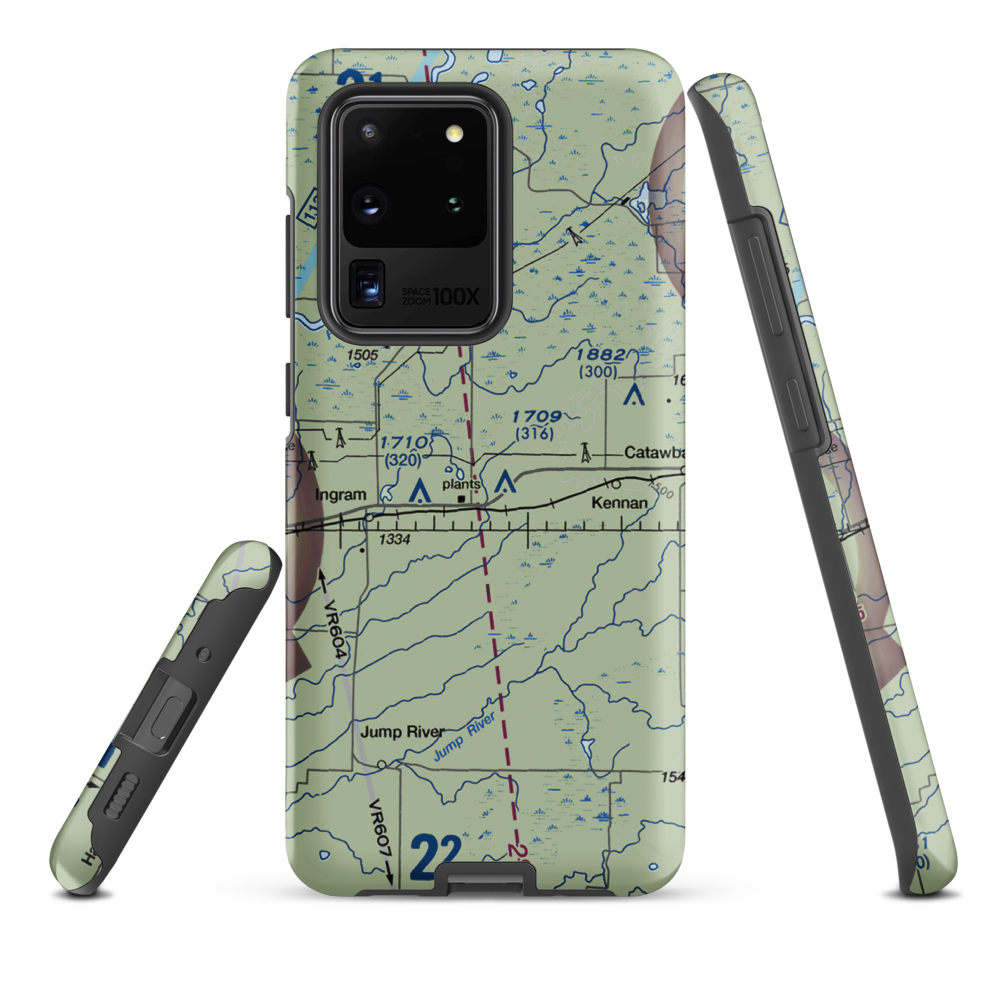 Diderrich Ranch Airport (WS44) VFR Sectional Samsung Phone Case Samsung Galaxy S20 Ultra model shown