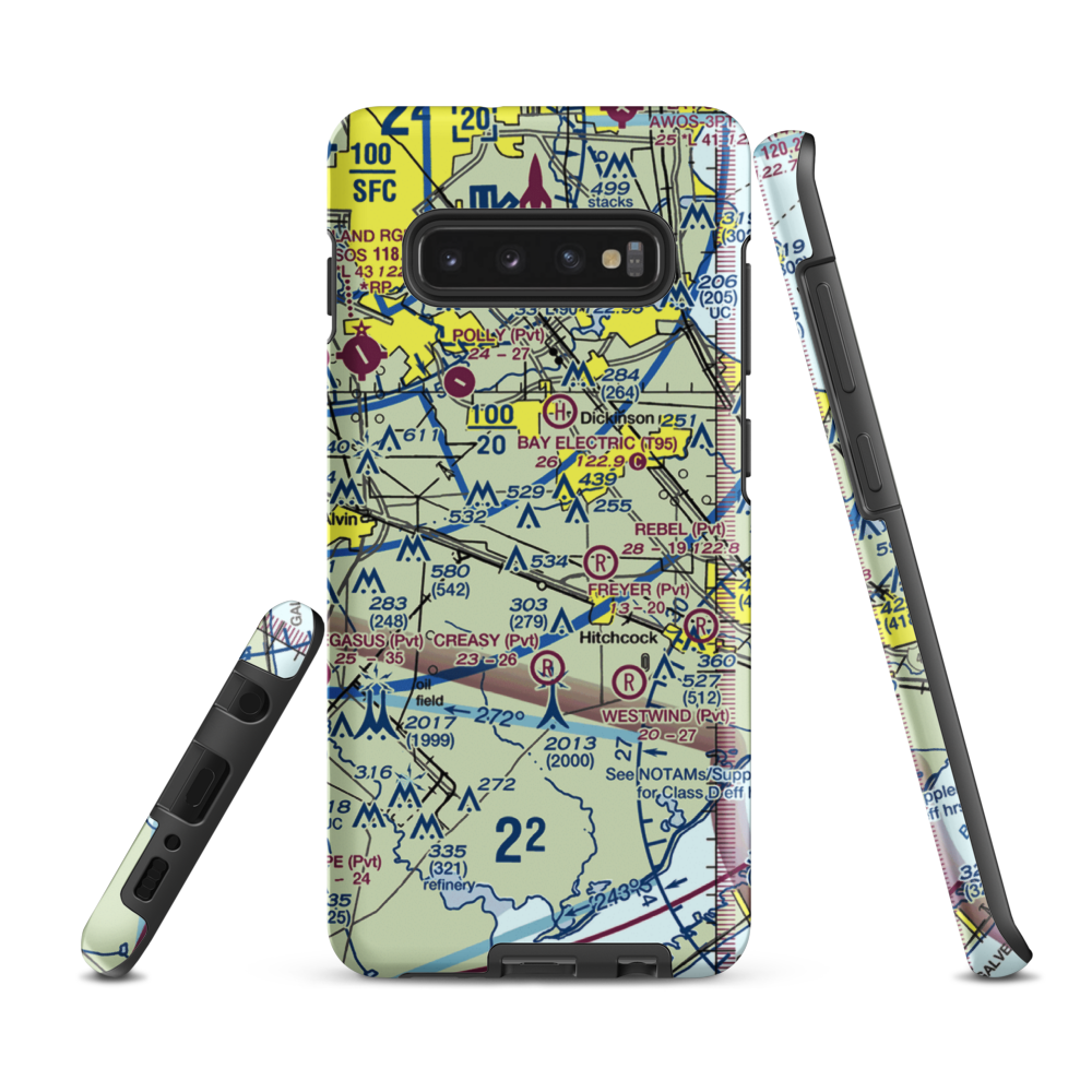 Diehl Ranch Airport (5TS0) VFR Sectional Samsung Phone Case Samsung Galaxy S10 Plus model shown