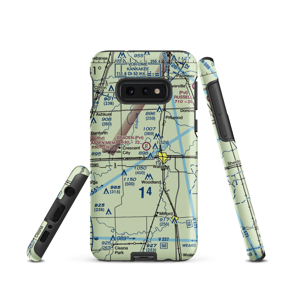 Dietchweiler Airport (IS02) VFR Sectional Samsung Phone Case Samsung Galaxy S10e model shown