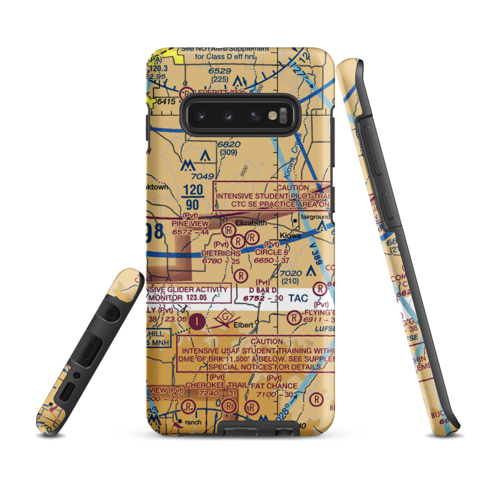 Dietrichs Airport (3CO7) VFR Sectional Samsung Phone Case Samsung Galaxy S10 Plus model shown