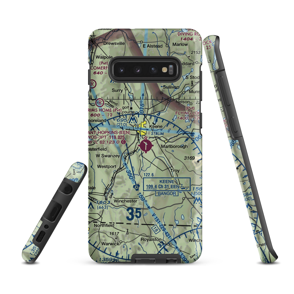 Dillant Hopkins Airport (EEN) VFR Sectional Samsung Phone Case Samsung Galaxy S10 Plus model shown