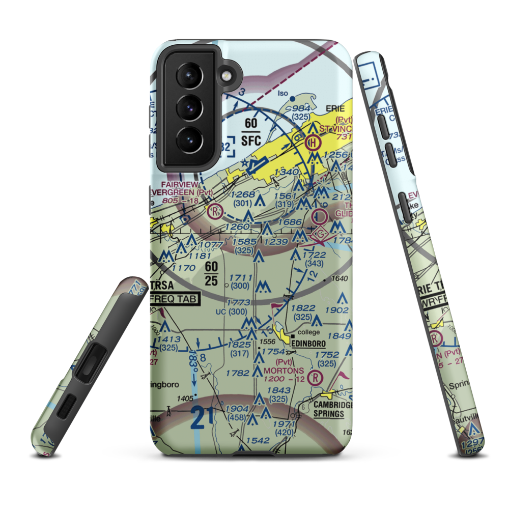 Dillen Personal Airport (PA02) VFR Sectional Samsung Phone Case Samsung Galaxy S21 Plus model shown