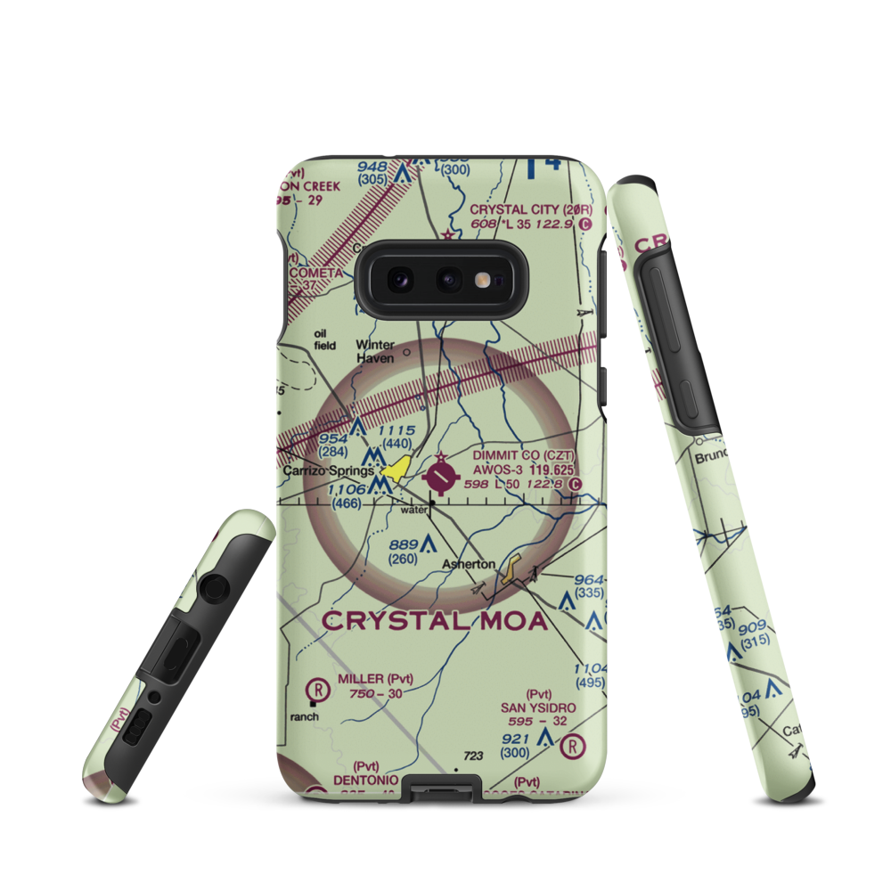 Dimmit County Airport (CZT) VFR Sectional Samsung Phone Case Samsung Galaxy S10 Plus model shown