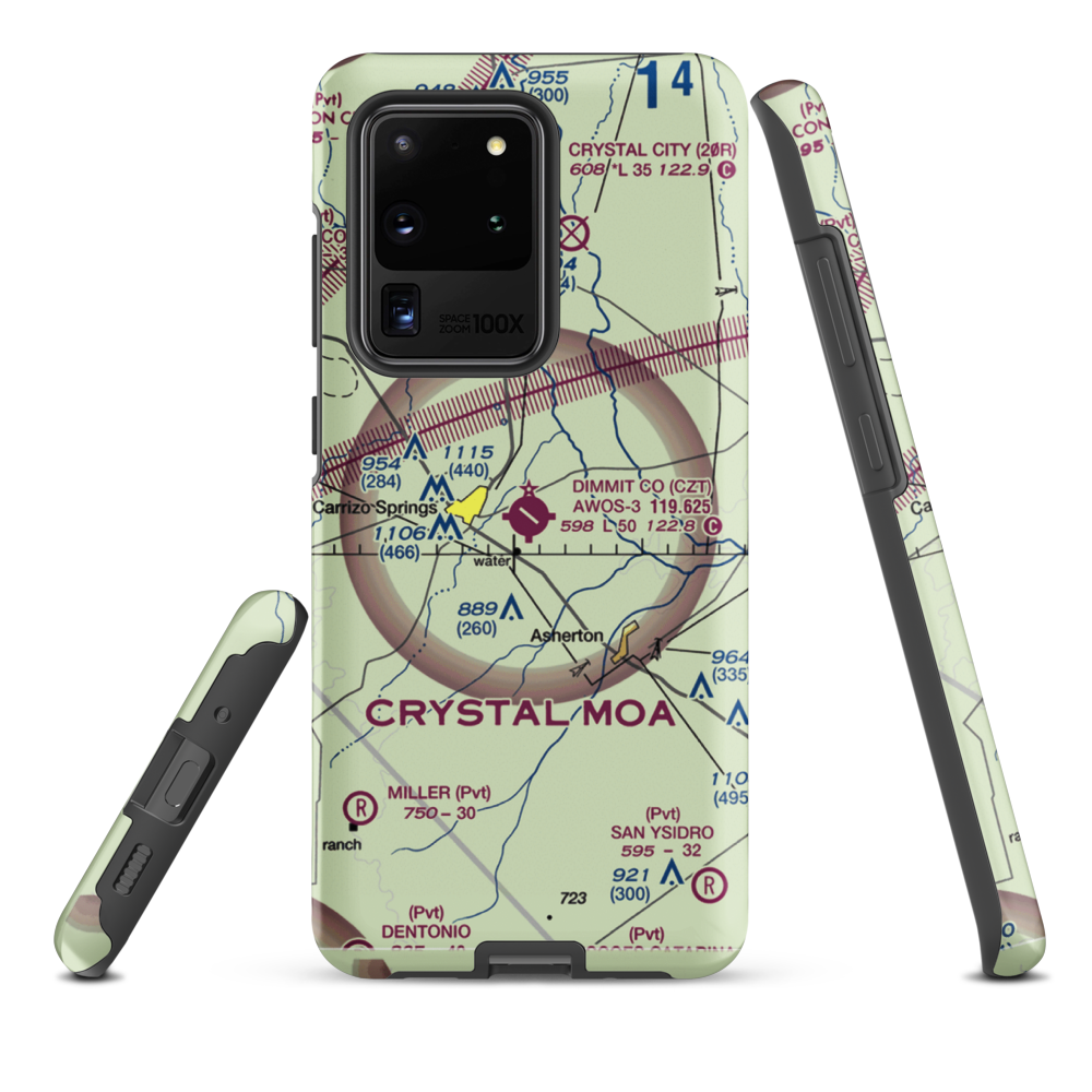 Dimmit County Airport (CZT) VFR Sectional Samsung Phone Case Samsung Galaxy S20 Ultra model shown