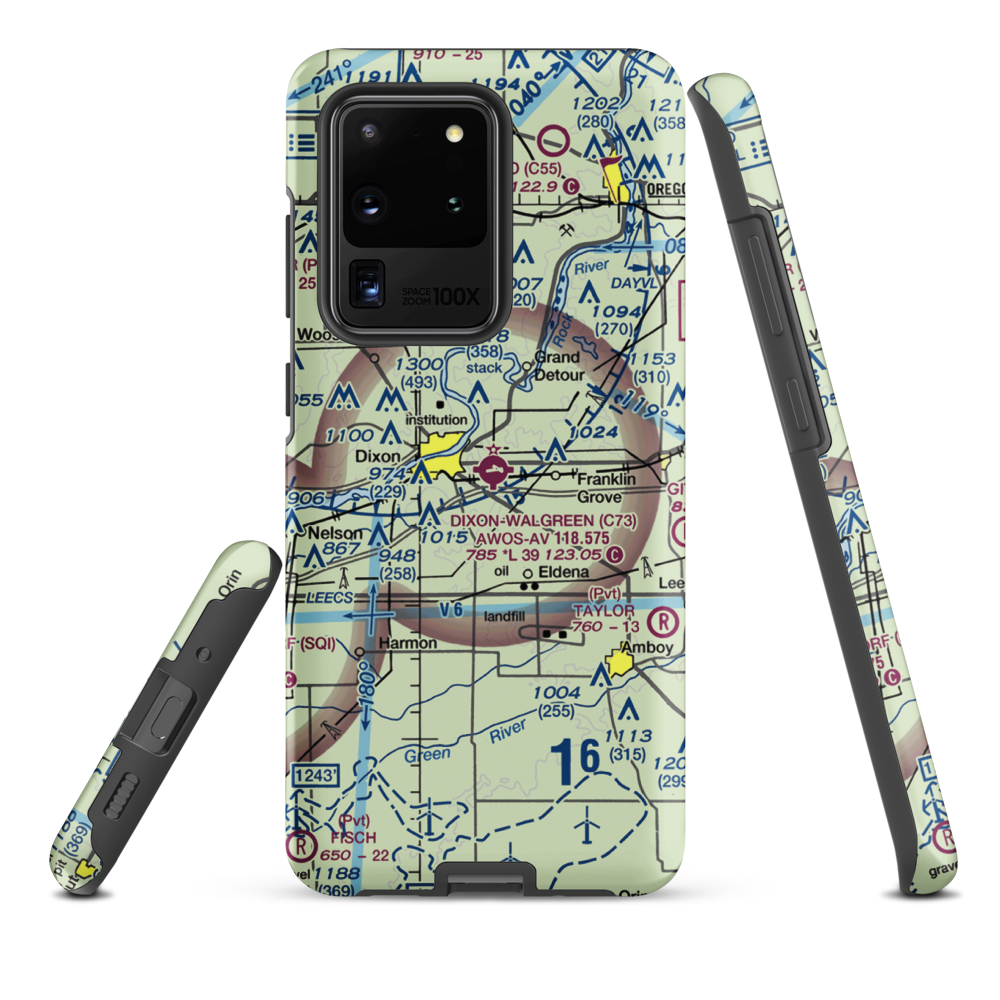 Dixon Municipal Charles R. Walgreen Field (C73) VFR Sectional Samsung Phone Case Samsung Galaxy S20 Ultra model shown