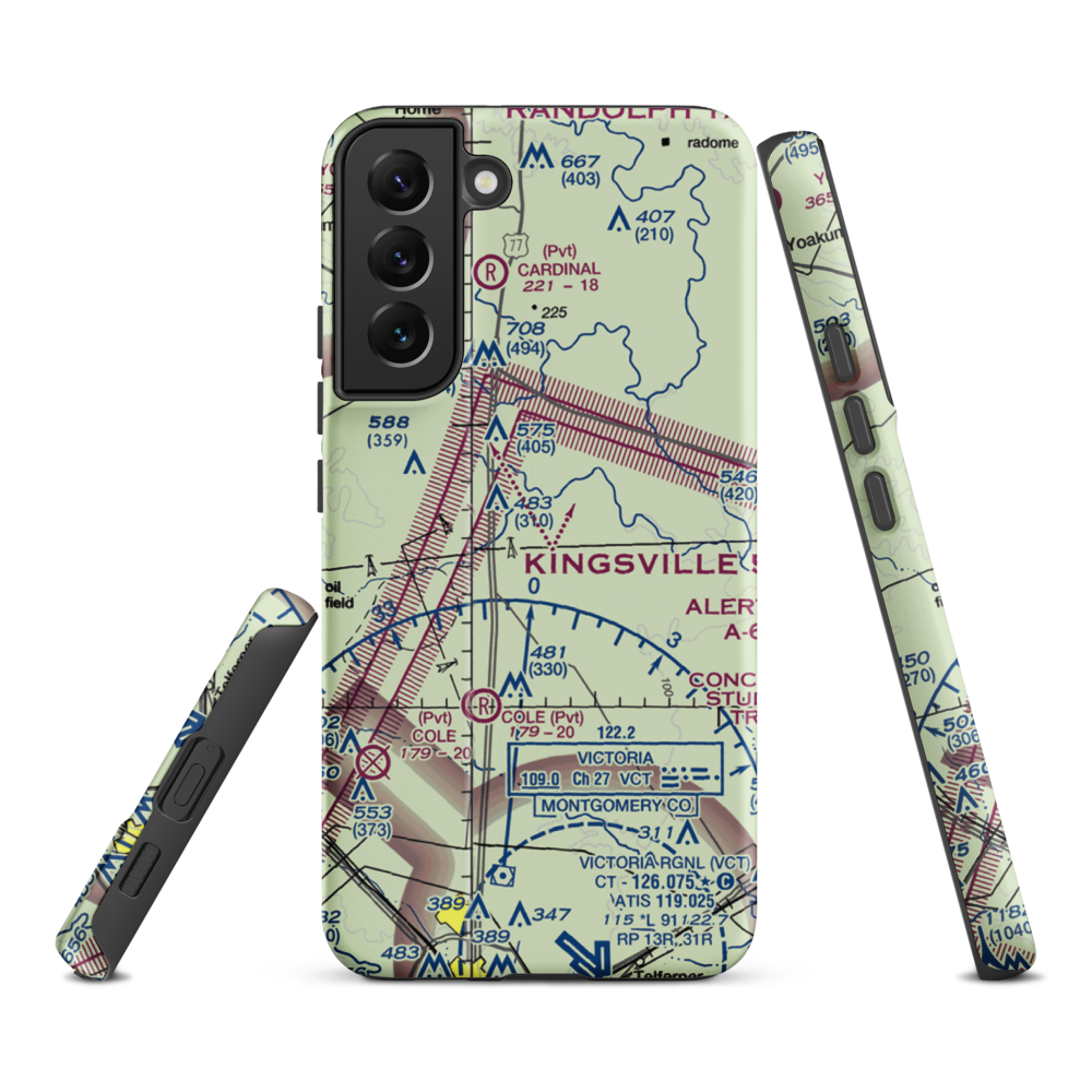 Dobbs Ranch Airport (9XS0) VFR Sectional Samsung Phone Case Samsung Galaxy S22 Plus model shown