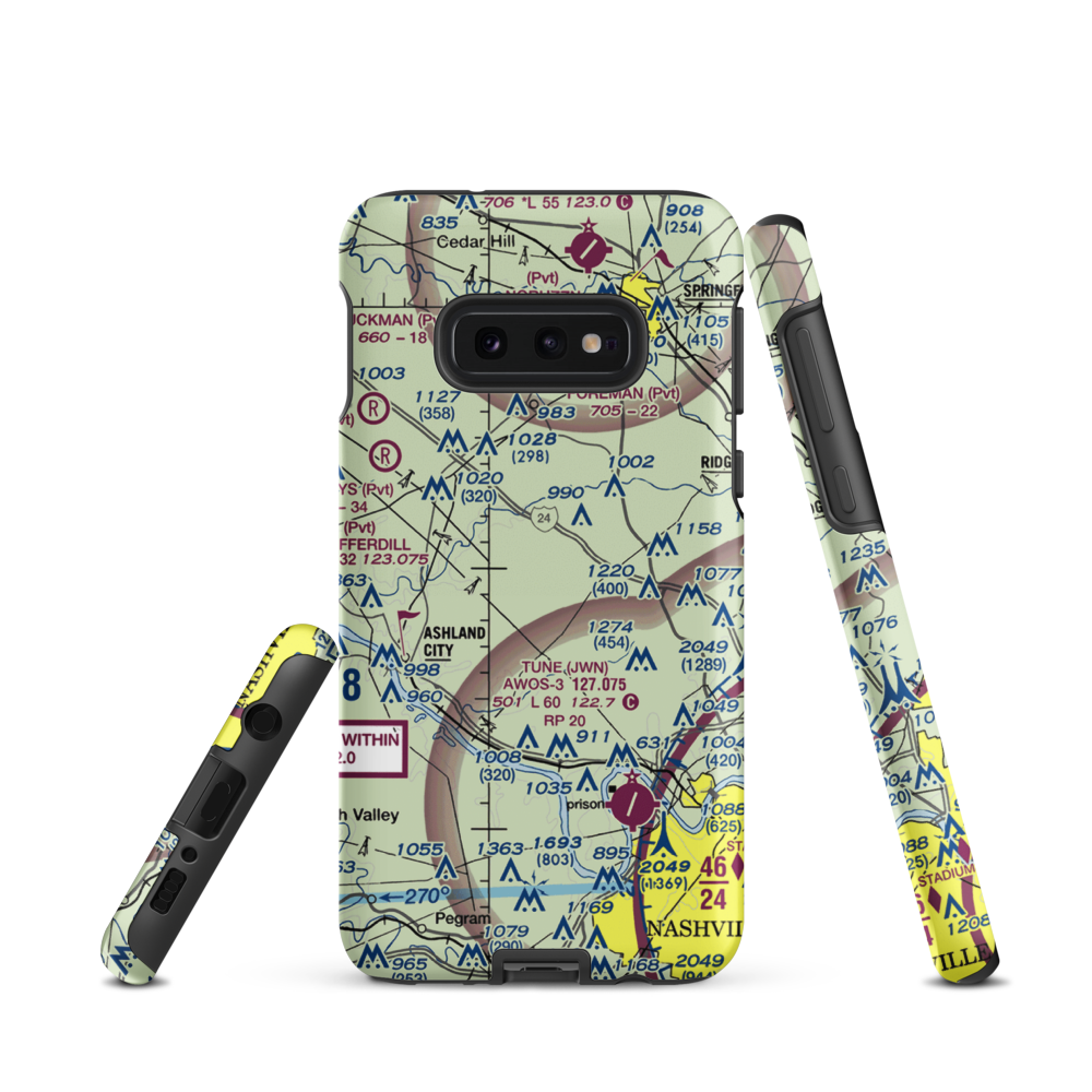 Doc Jones Field (TN73) VFR Sectional Samsung Phone Case Samsung Galaxy S10 Plus model shown