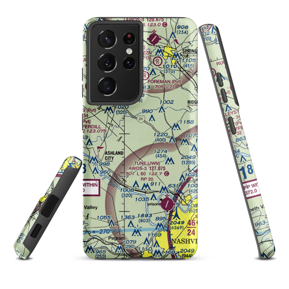Doc Jones Field (TN73) VFR Sectional Samsung Phone Case Samsung Galaxy S21 Ultra model shown