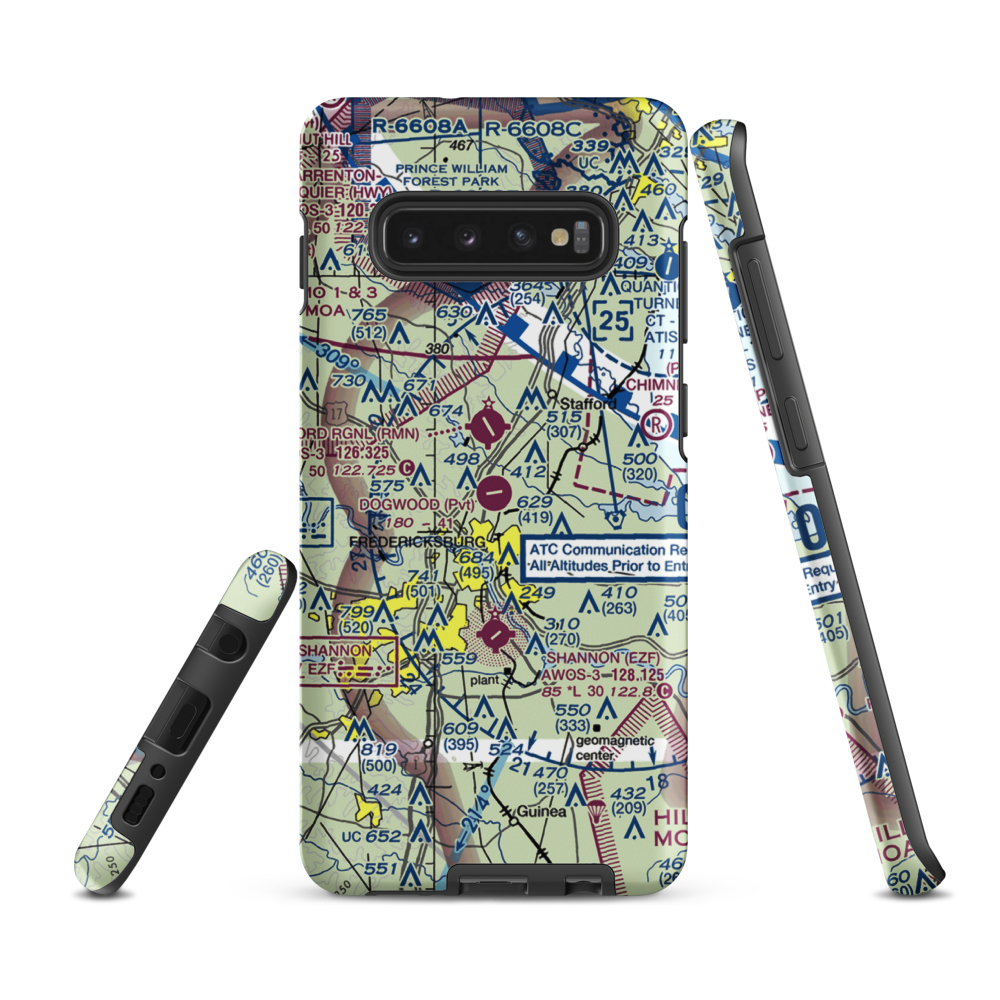 Dogwood Airpark (VA42) VFR Sectional Samsung Phone Case Samsung Galaxy S10e model shown