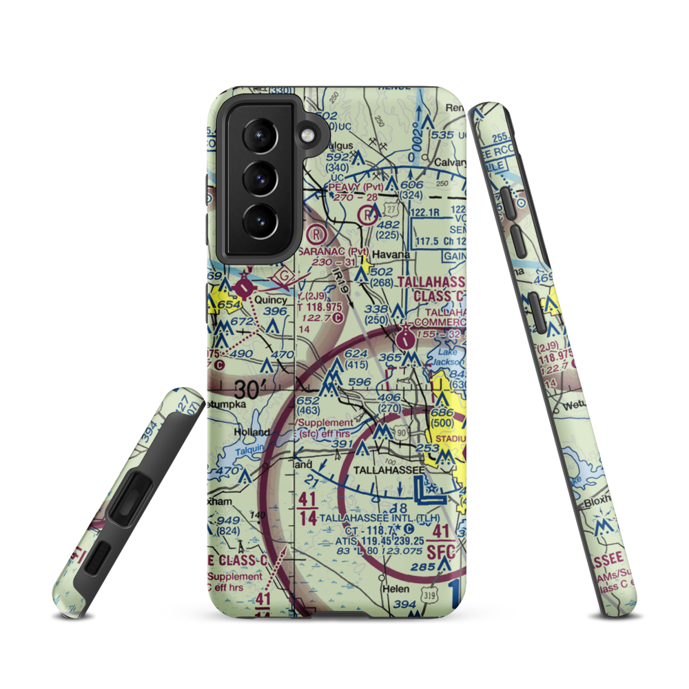 Dogwood Farm Airport (FA26) VFR Sectional Samsung Phone Case Samsung Galaxy S21 model shown