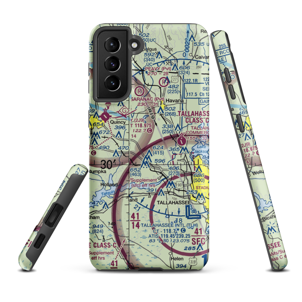 Dogwood Farm Airport (FA26) VFR Sectional Samsung Phone Case Samsung Galaxy S21 Plus model shown