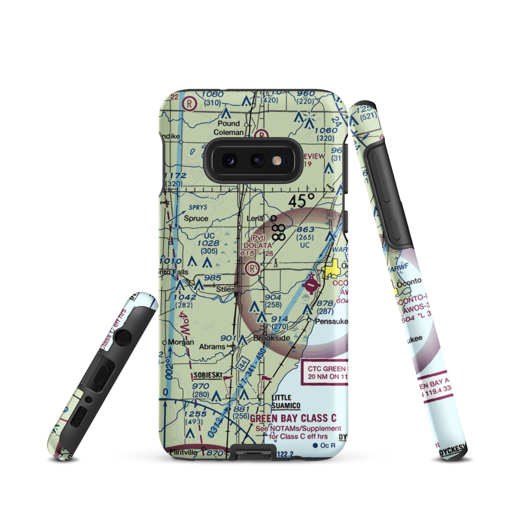 Dolata Airport (6WI5) VFR Sectional Samsung Phone Case Samsung Galaxy S10 Plus model shown