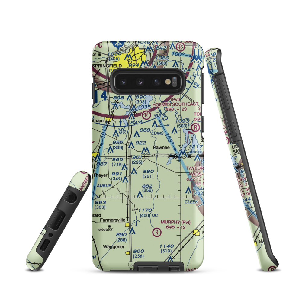 Donald A. Hamilton Airport (8LL7) VFR Sectional Samsung Phone Case Samsung Galaxy S10 model shown
