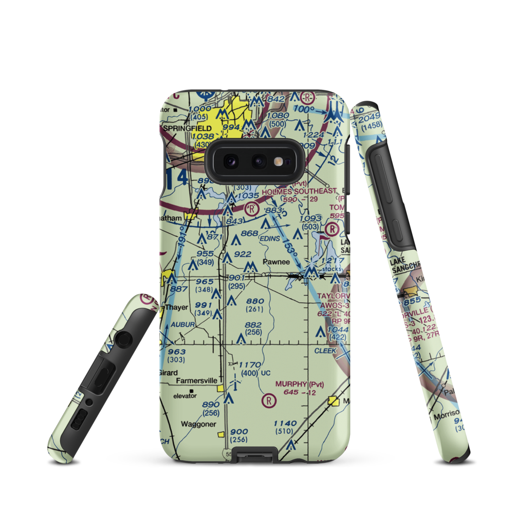 Donald A. Hamilton Airport (8LL7) VFR Sectional Samsung Phone Case Samsung Galaxy S10e model shown