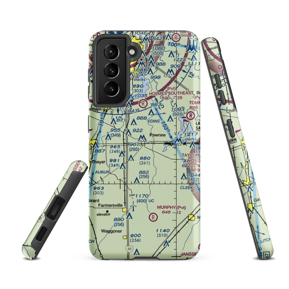 Donald A. Hamilton Airport (8LL7) VFR Sectional Samsung Phone Case Samsung Galaxy S21 Ultra model shown