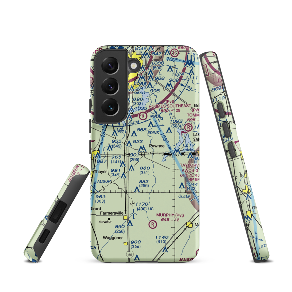 Donald A. Hamilton Airport (8LL7) VFR Sectional Samsung Phone Case Samsung Galaxy S22 model shown