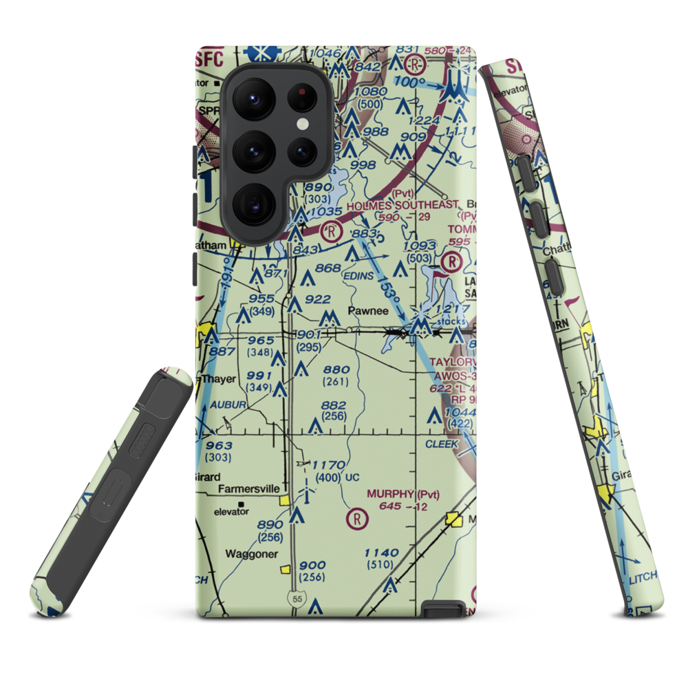 Donald A. Hamilton Airport (8LL7) VFR Sectional Samsung Phone Case Samsung Galaxy S22 Ultra model shown