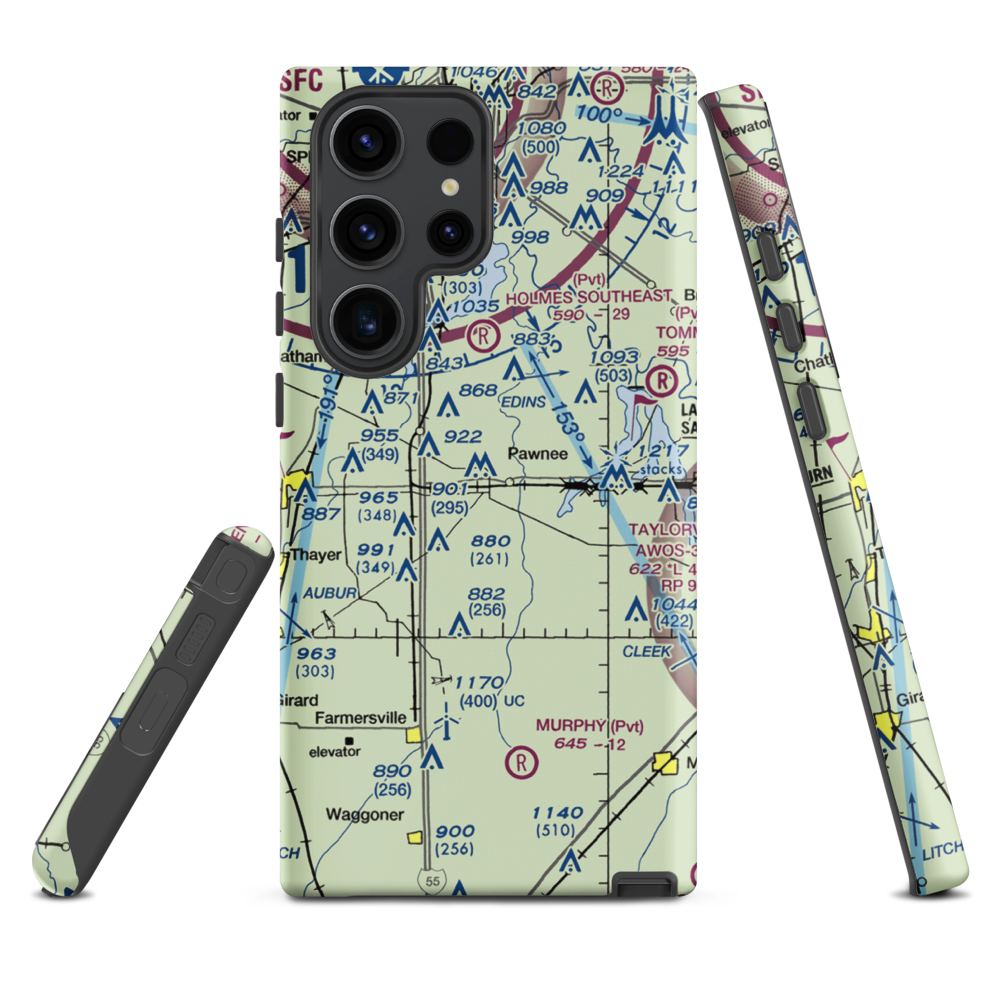 Donald A. Hamilton Airport (8LL7) VFR Sectional Samsung Phone Case Samsung Galaxy S23 Ultra model shown
