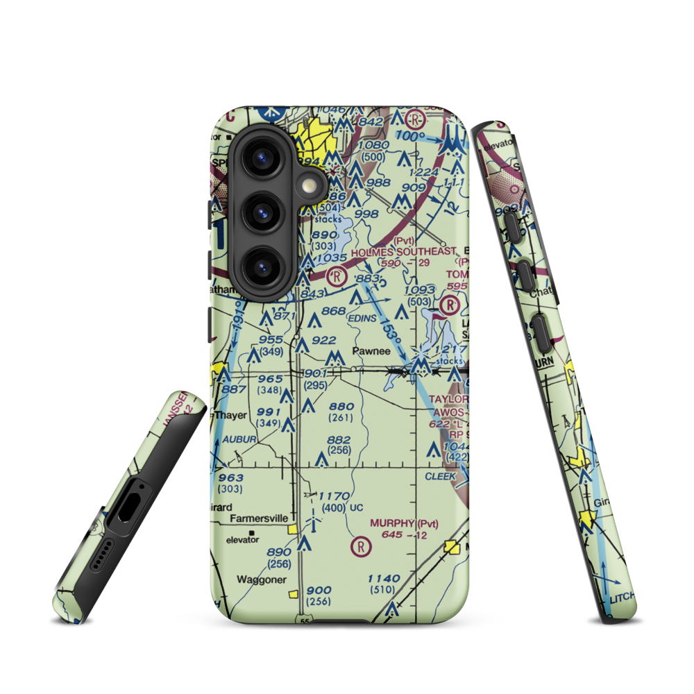 Donald A. Hamilton Airport (8LL7) VFR Sectional Samsung Phone Case Samsung Galaxy S24 model shown