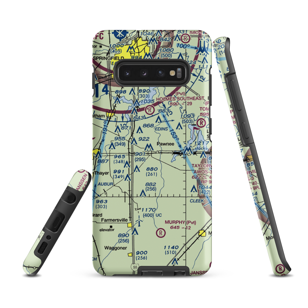 Donald A. Hamilton Airport (8LL7) VFR Sectional Samsung Phone Case Samsung Galaxy S10 Plus model shown