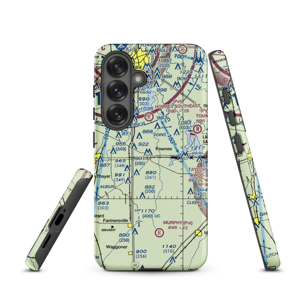 Donald A. Hamilton Airport (8LL7) VFR Sectional Samsung Phone Case Samsung Galaxy S25 model shown