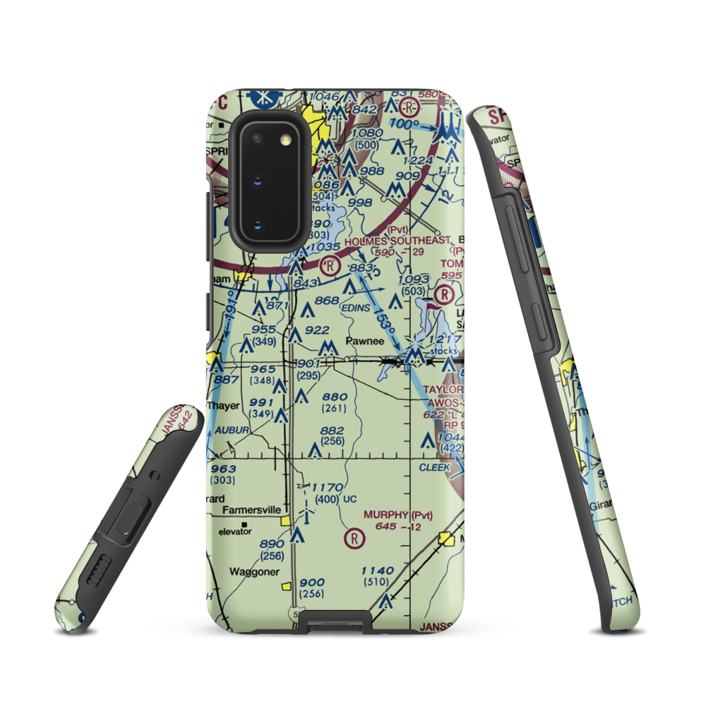 Donald A. Hamilton Airport (8LL7) VFR Sectional Samsung Phone Case Samsung Galaxy S20 model shown