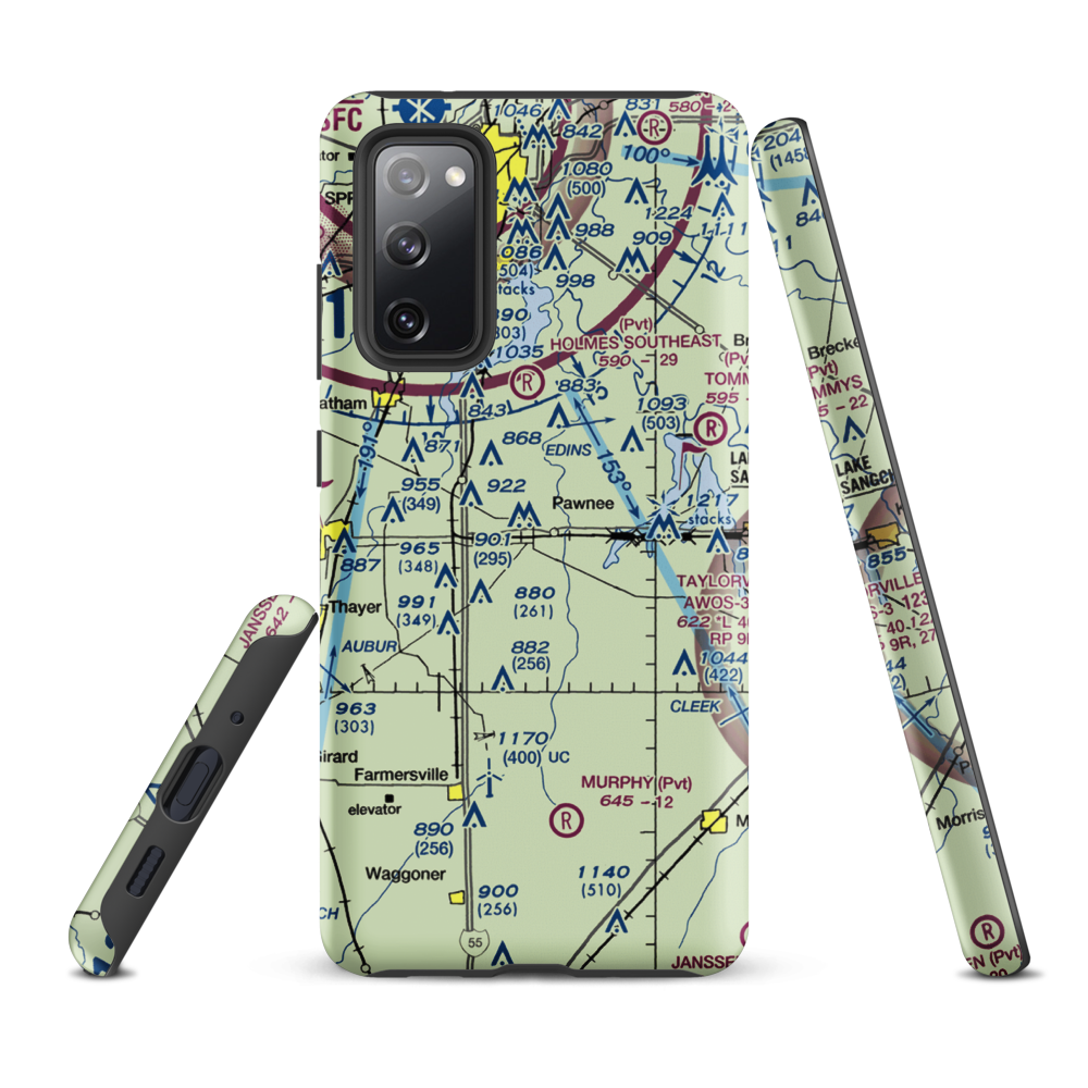 Donald A. Hamilton Airport (8LL7) VFR Sectional Samsung Phone Case Samsung Galaxy S20 FE model shown