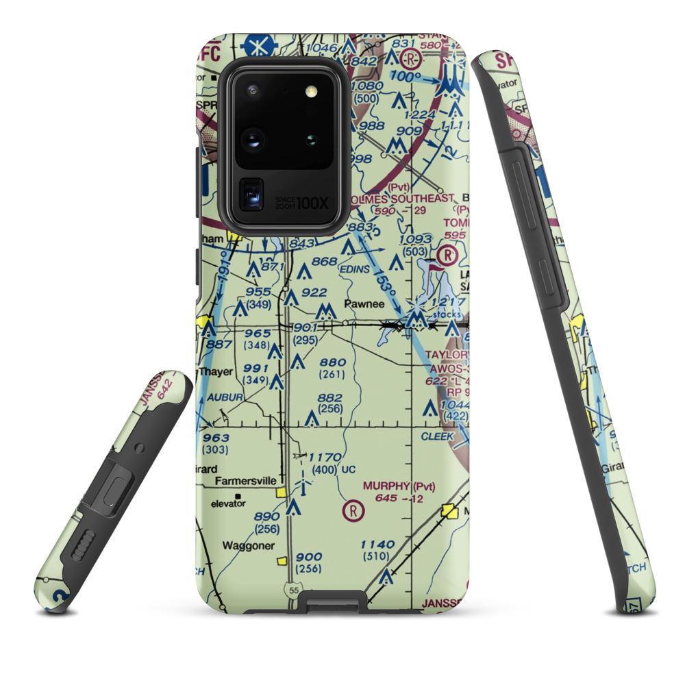 Donald A. Hamilton Airport (8LL7) VFR Sectional Samsung Phone Case Samsung Galaxy S20 Ultra model shown