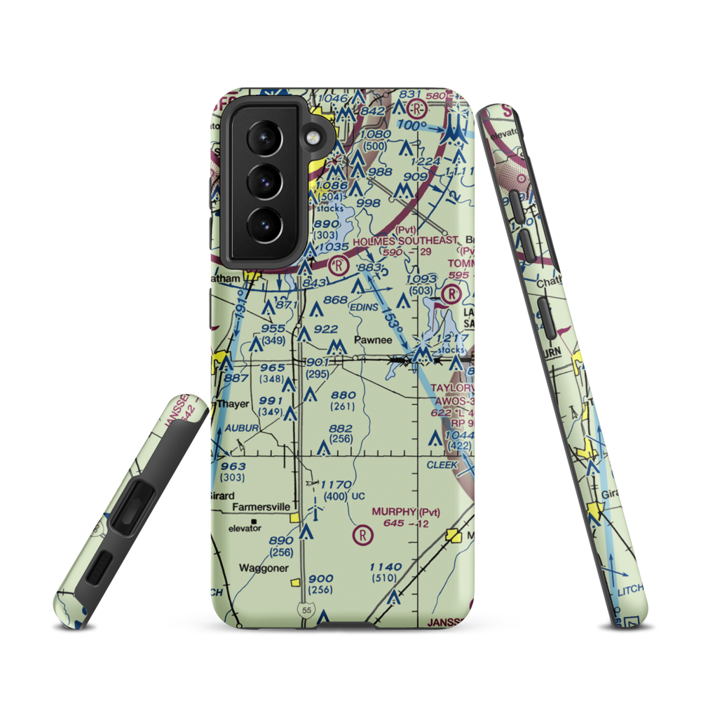 Donald A. Hamilton Airport (8LL7) VFR Sectional Samsung Phone Case Samsung Galaxy S21 model shown