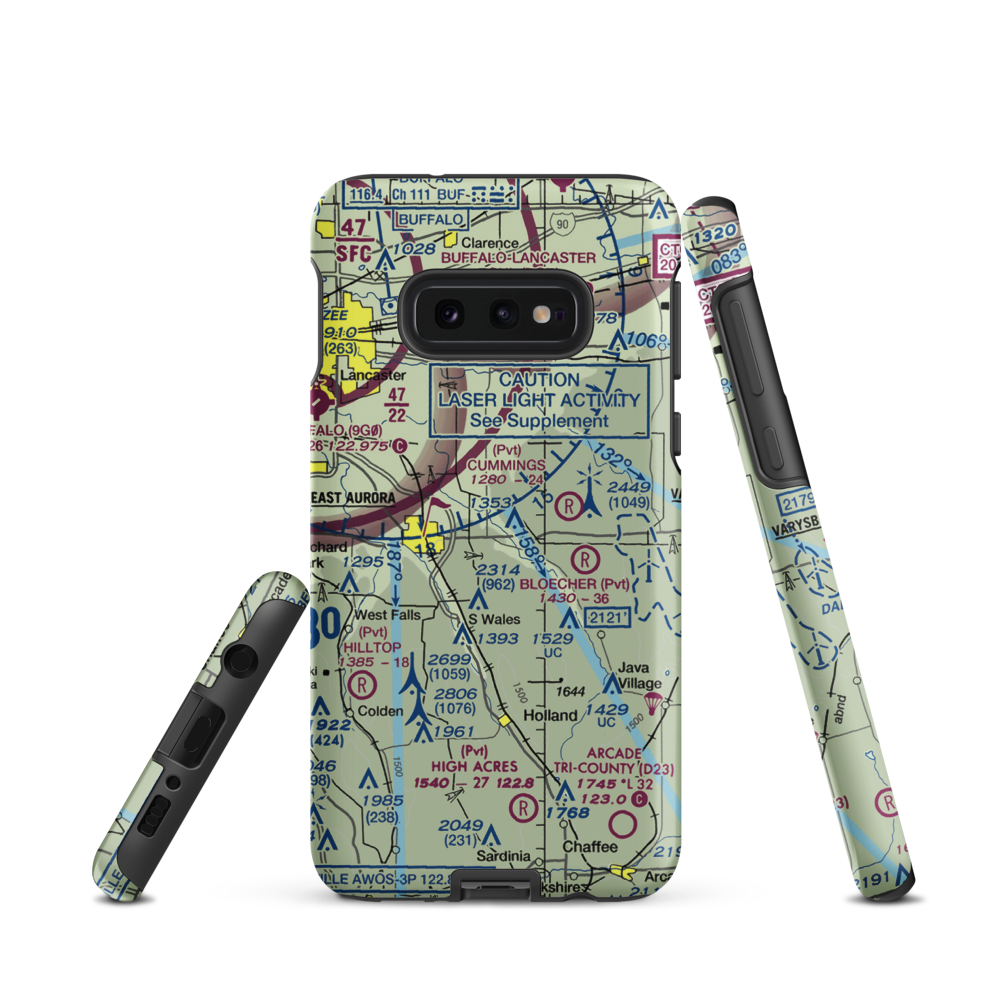 Donnelly's Airport (NK12) VFR Sectional Samsung Phone Case Samsung Galaxy S10 Plus model shown