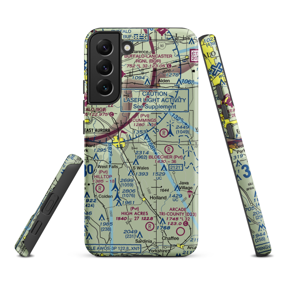 Donnelly's Airport (NK12) VFR Sectional Samsung Phone Case Samsung Galaxy S22 Plus model shown
