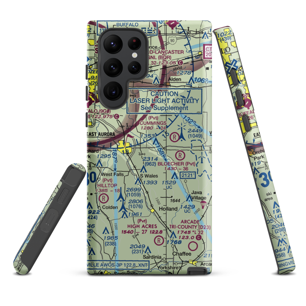 Donnelly's Airport (NK12) VFR Sectional Samsung Phone Case Samsung Galaxy S22 Ultra model shown