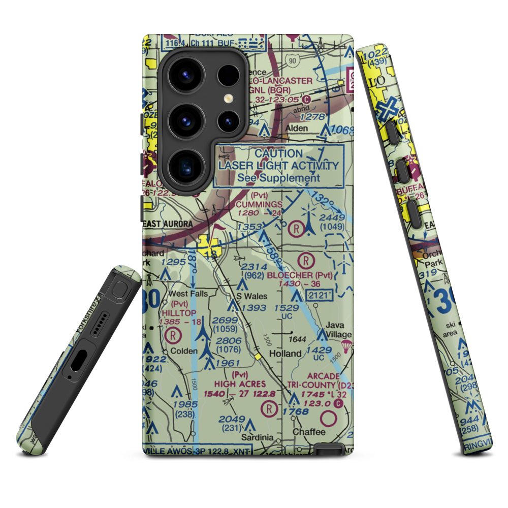 Donnelly's Airport (NK12) VFR Sectional Samsung Phone Case Samsung Galaxy S24 Ultra model shown